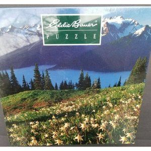 Jigsaw puzzle Avalanche Lilies in the Shadow Mt Olympus Eddie Bauer New